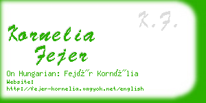 kornelia fejer business card